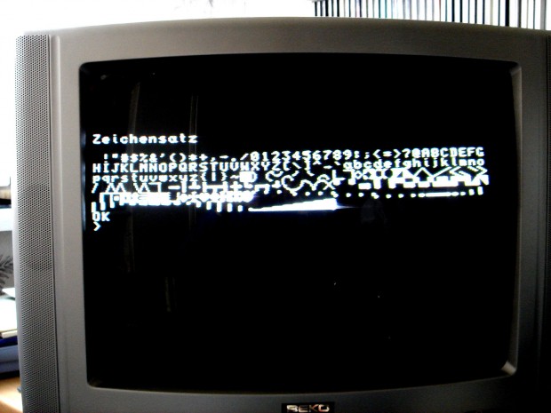 Die populären KC85-Systeme boten grafisch nur wenig: Zeichensatz des DDR-Heimcomputers Robotron KC 85/1. (Bild: Hans Wollny)